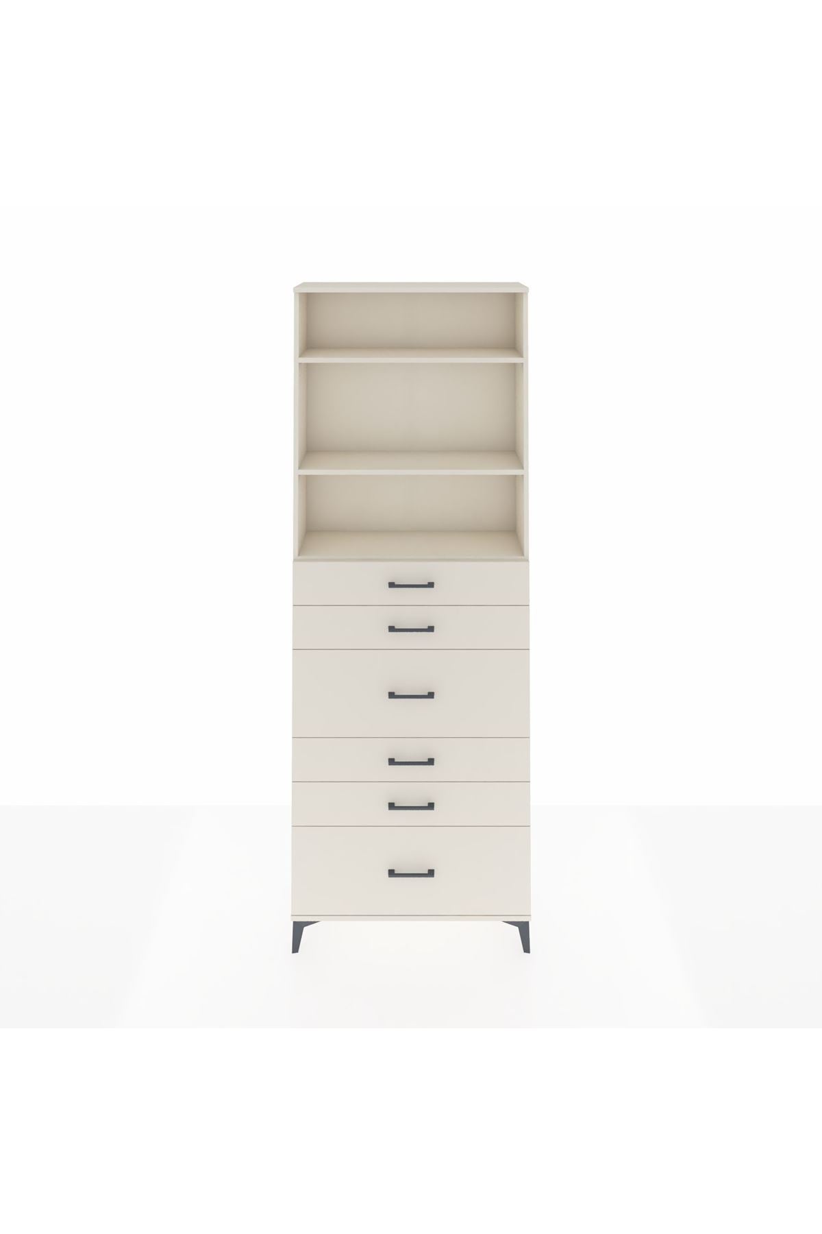 Arges Dolap 3 Raflı 6 Çekmeceli 88x30x243 Aytaşı-Aytaşı