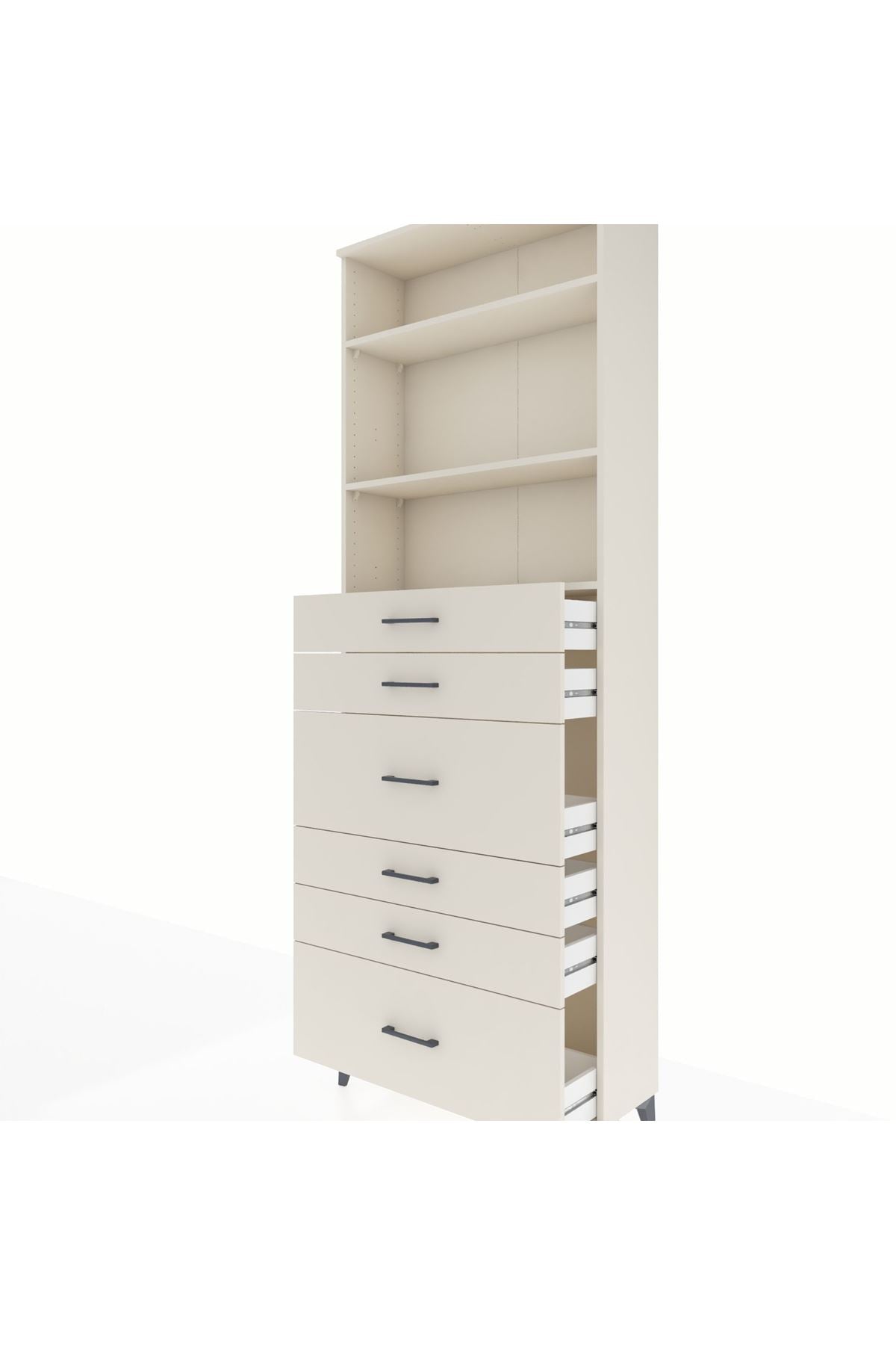 Arges Dolap 3 Raflı 6 Çekmeceli 88x30x243 Aytaşı-Aytaşı