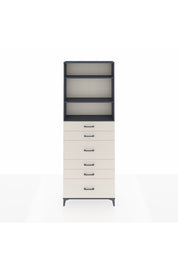 Arges Dolap 3 Raflı 6 Çekmeceli 88x30x243 Antrasit-Aytaşı