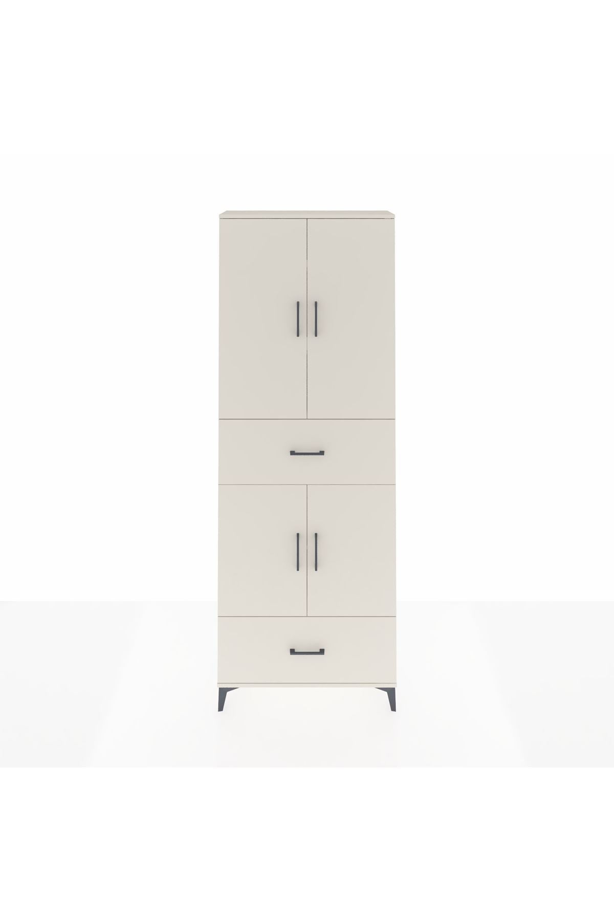 Arges Dolap 5 Raflı 2 Çekmeceli 4 Kapaklı 88x30x243 Aytaşı-Aytaşı