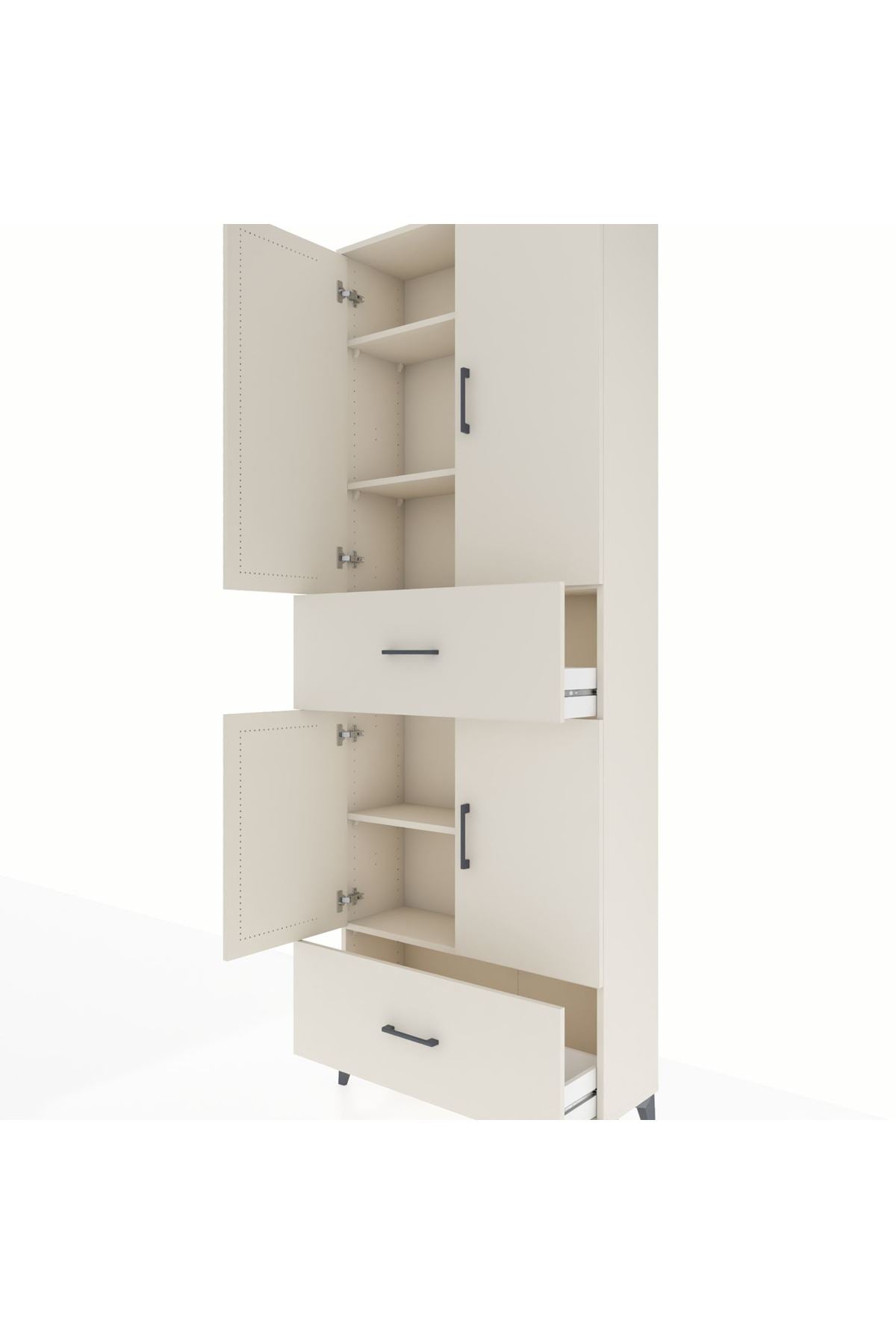 Arges Dolap 5 Raflı 2 Çekmeceli 4 Kapaklı 88x30x243 Aytaşı-Aytaşı