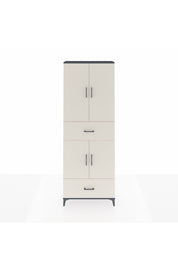 Arges Dolap 5 Raflı 2 Çekmeceli 4 Kapaklı 88x30x243 Antrasit-Aytaşı