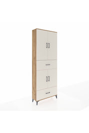 Arges Dolap 5 Raflı 2 Çekmeceli 4 Kapaklı 88x30x243 Çam-Aytaşı