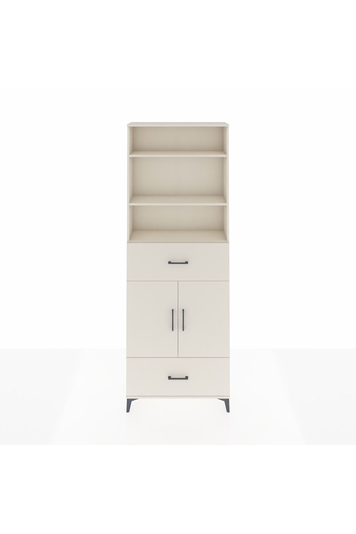 Arges Dolap 5 Raflı 2 Çekmeceli 2 Kapaklı 88x30x243 Aytaşı-Aytaşı