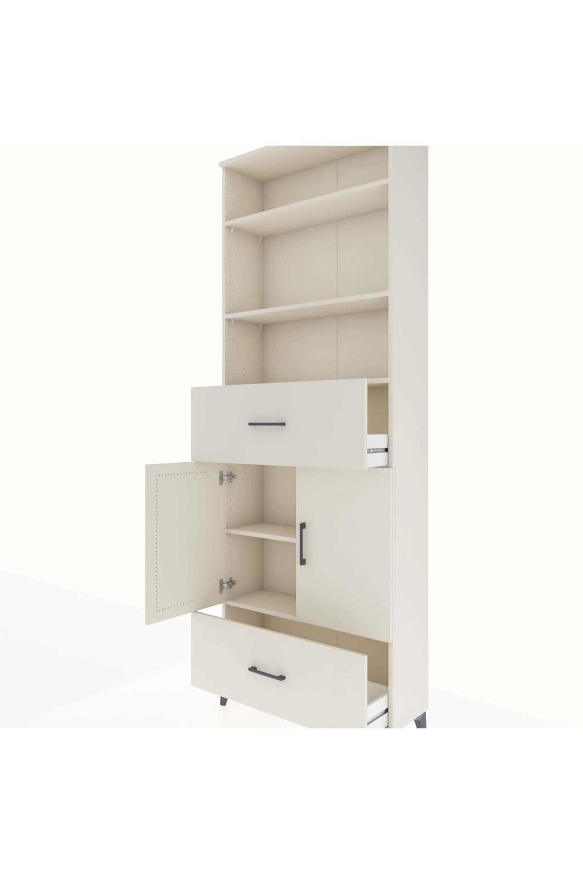 Arges Dolap 5 Raflı 2 Çekmeceli 2 Kapaklı 88x30x243 Aytaşı-Aytaşı