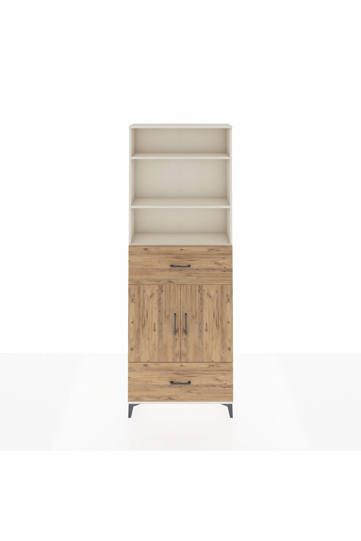 Arges Dolap 5 Raflı 2 Çekmeceli 2 Kapaklı 88x30x243 Aytaşı-Çam