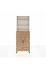 Arges Dolap 5 Raflı 2 Çekmeceli 2 Kapaklı 88x30x243