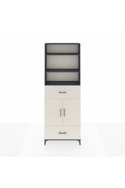 Arges Dolap 5 Raflı 2 Çekmeceli 2 Kapaklı 88x30x243 Antrasit-Aytaşı