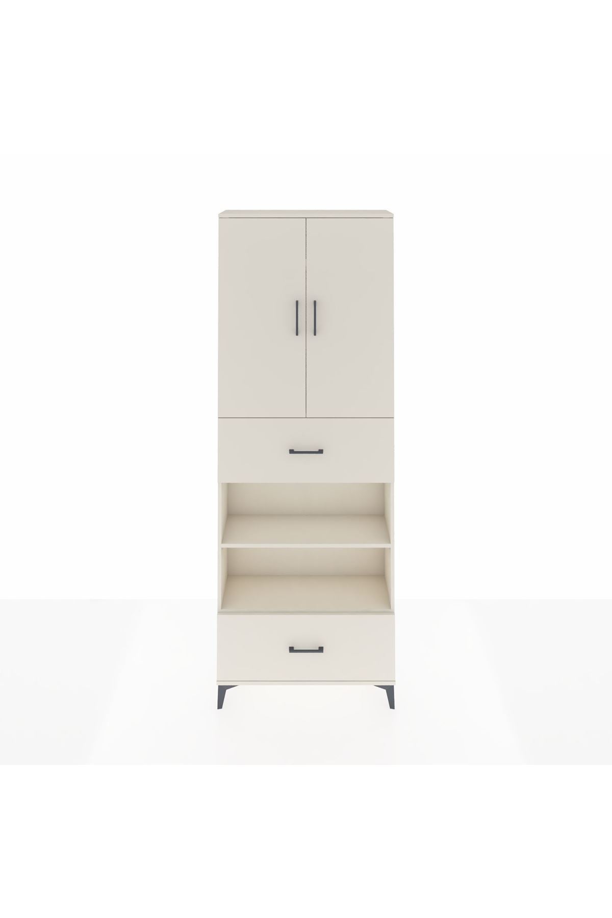 Arges Dolap 5 Raflı 2 Çekmeceli 2 Kapaklı 88x30x243 Aytaşı-Aytaşı