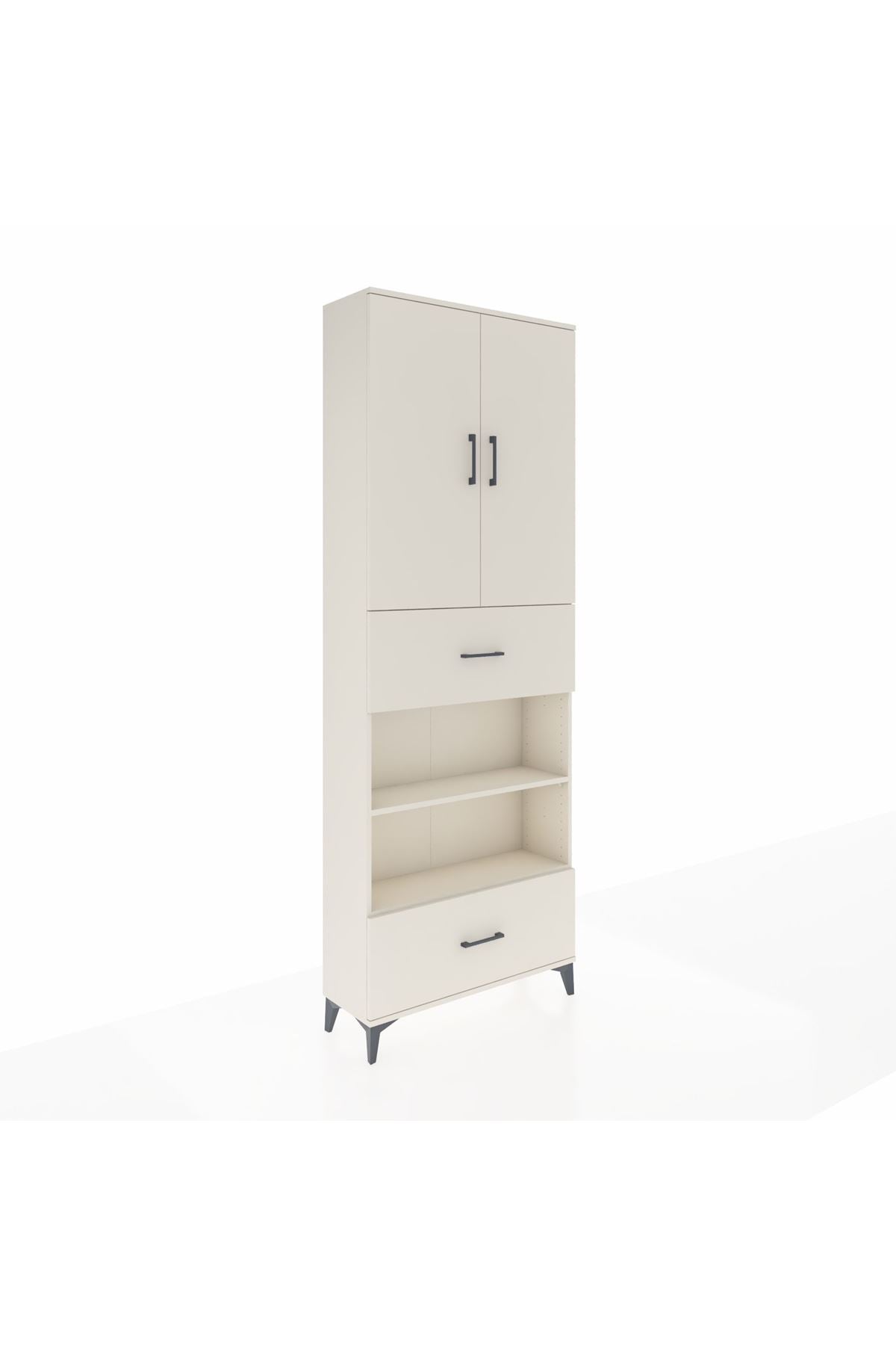 Arges Dolap 5 Raflı 2 Çekmeceli 2 Kapaklı 88x30x243 Aytaşı-Aytaşı