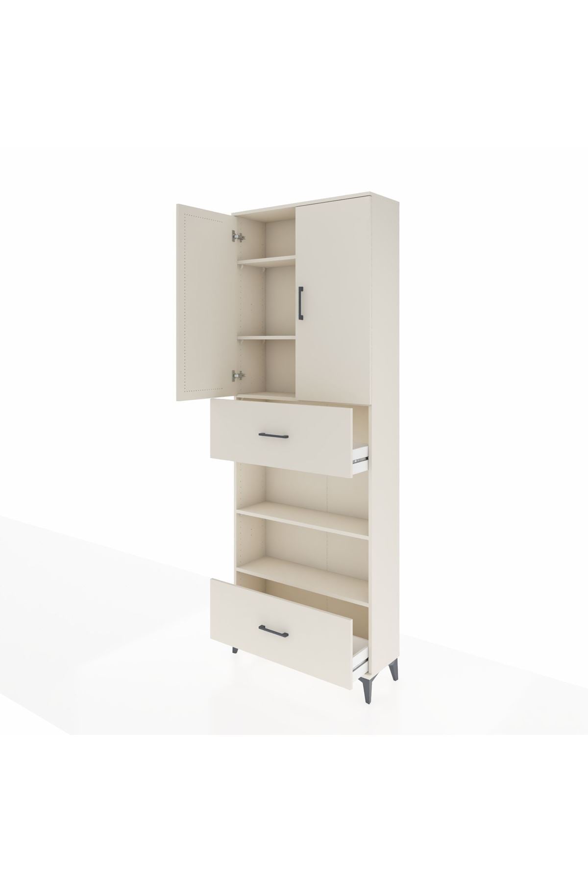 Arges Dolap 5 Raflı 2 Çekmeceli 2 Kapaklı 88x30x243 Aytaşı-Aytaşı