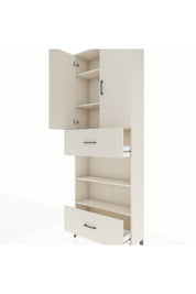 Arges Dolap 5 Raflı 2 Çekmeceli 2 Kapaklı 88x30x243 Aytaşı-Aytaşı