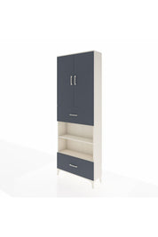 Arges Dolap 5 Raflı 2 Çekmeceli 2 Kapaklı 88x30x243 Aytaşı-Antrasit