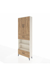 Arges Dolap 5 Raflı 2 Çekmeceli 2 Kapaklı 88x30x243 Aytaşı-Çam