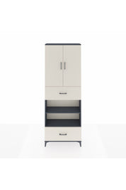 Arges Dolap 5 Raflı 2 Çekmeceli 2 Kapaklı 88x30x243 Antrasit-Aytaşı