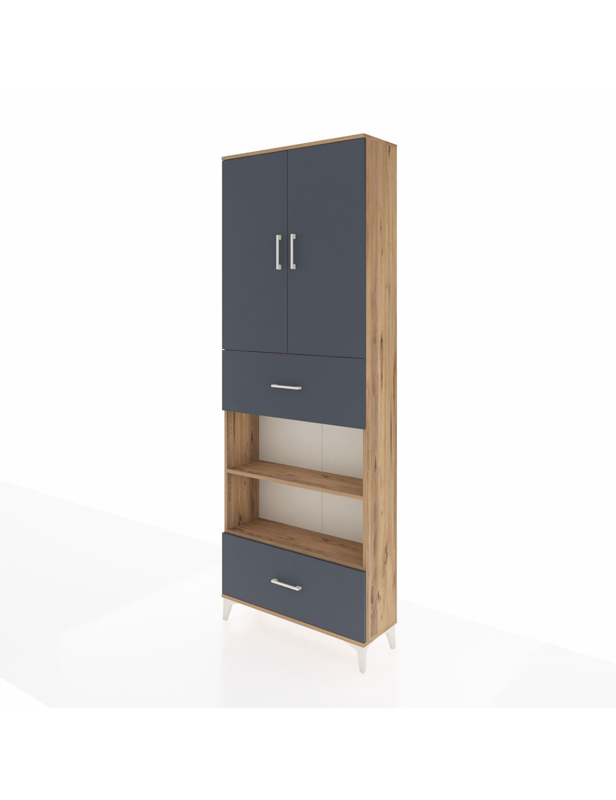 Arges Dolap 5 Raflı 2 Çekmeceli 2 Kapaklı 88x30x243 - S33M165V8A