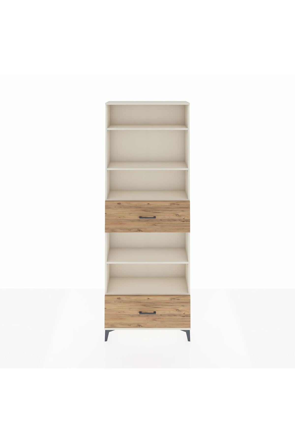 Arges Dolap 5 Raflı 2 Çekmeceli 88x30x243 Aytaşı-Çam