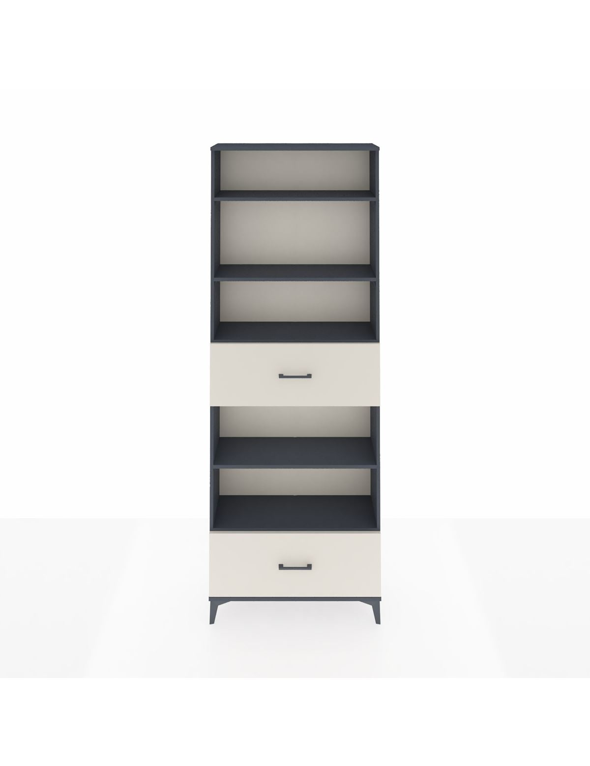 Arges Dolap 5 Raflı 2 Çekmeceli 88x30x243 Antrasit-Aytaşı