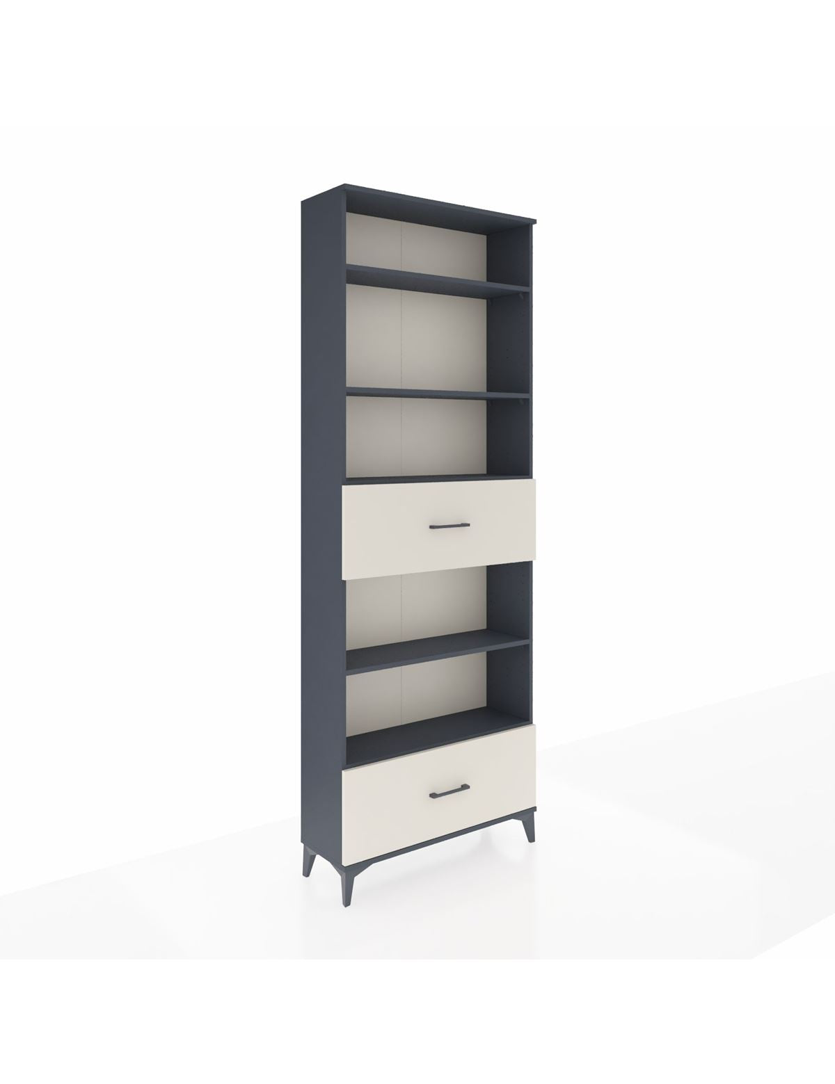 Arges Dolap 5 Raflı 2 Çekmeceli 88x30x243 Antrasit-Aytaşı