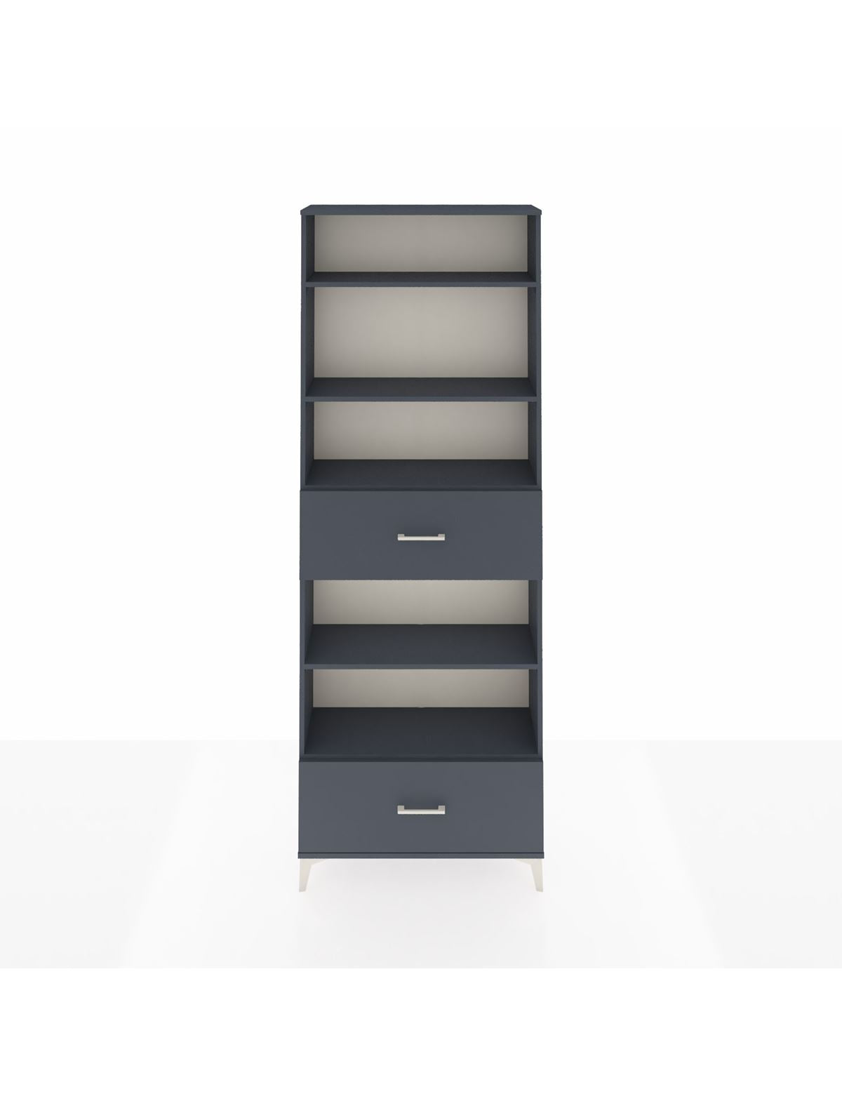 Arges Dolap 5 Raflı 2 Çekmeceli 88x30x243 Antrasit-Antrasit