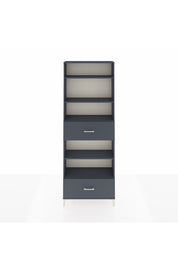 Arges Dolap 5 Raflı 2 Çekmeceli 88x30x243 Antrasit-Antrasit