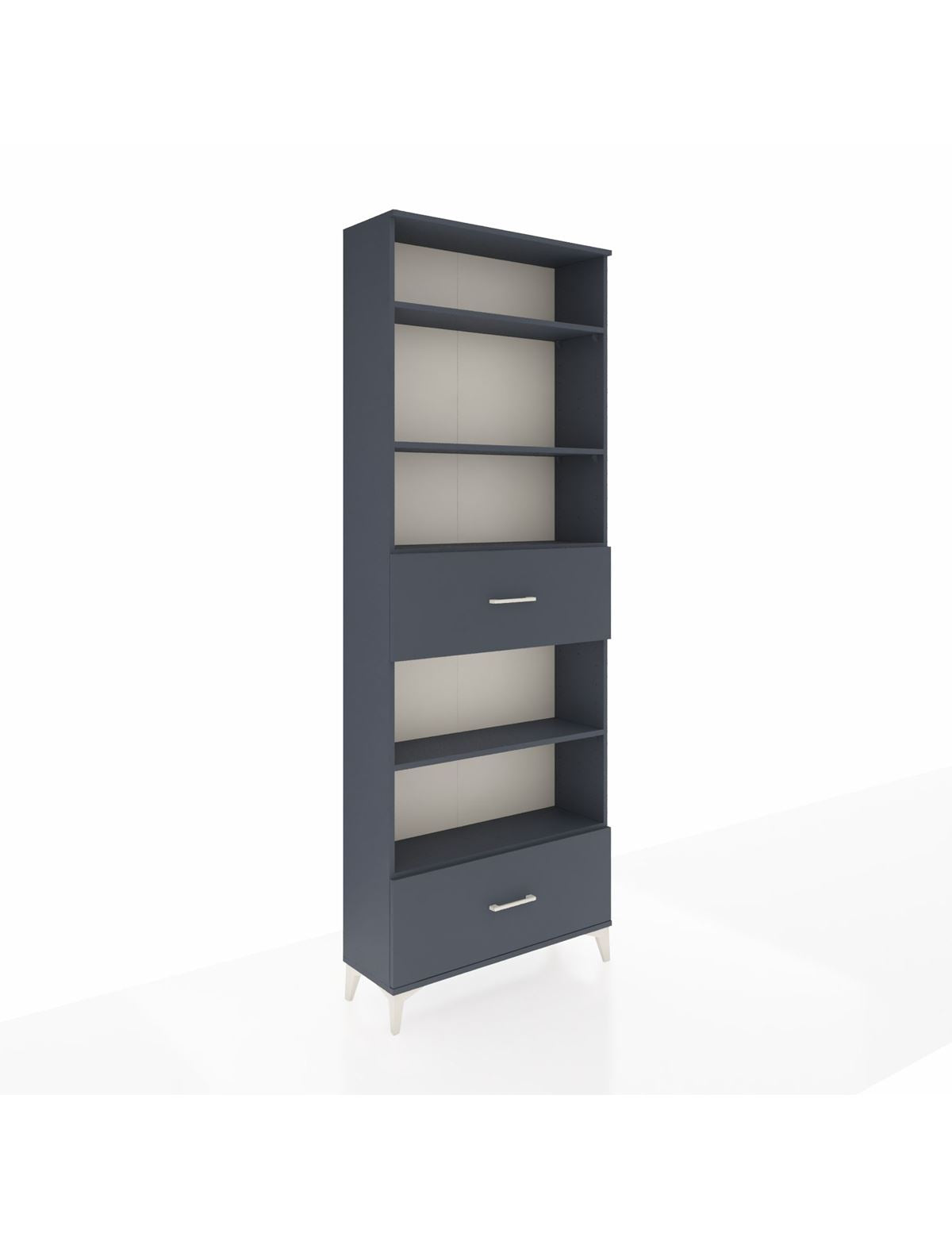 Arges Dolap 5 Raflı 2 Çekmeceli 88x30x243 Antrasit-Antrasit