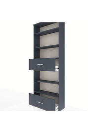 Arges Dolap 5 Raflı 2 Çekmeceli 88x30x243 Antrasit-Antrasit