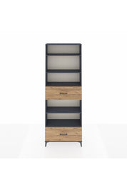 Arges Dolap 5 Raflı 2 Çekmeceli 88x30x243 Antrasit-Çam
