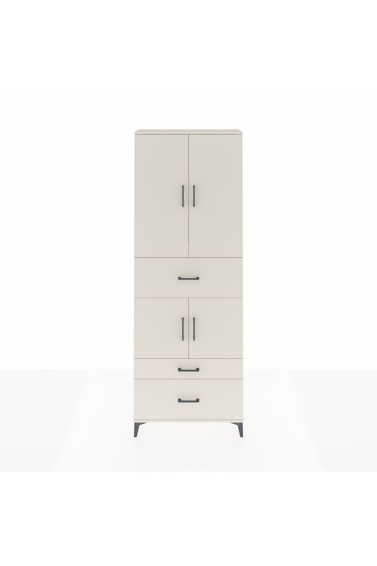 Arges Dolap 4 Raflı 3 Çekmeceli 4 Kapaklı 88x30x243 Aytaşı-Aytaşı