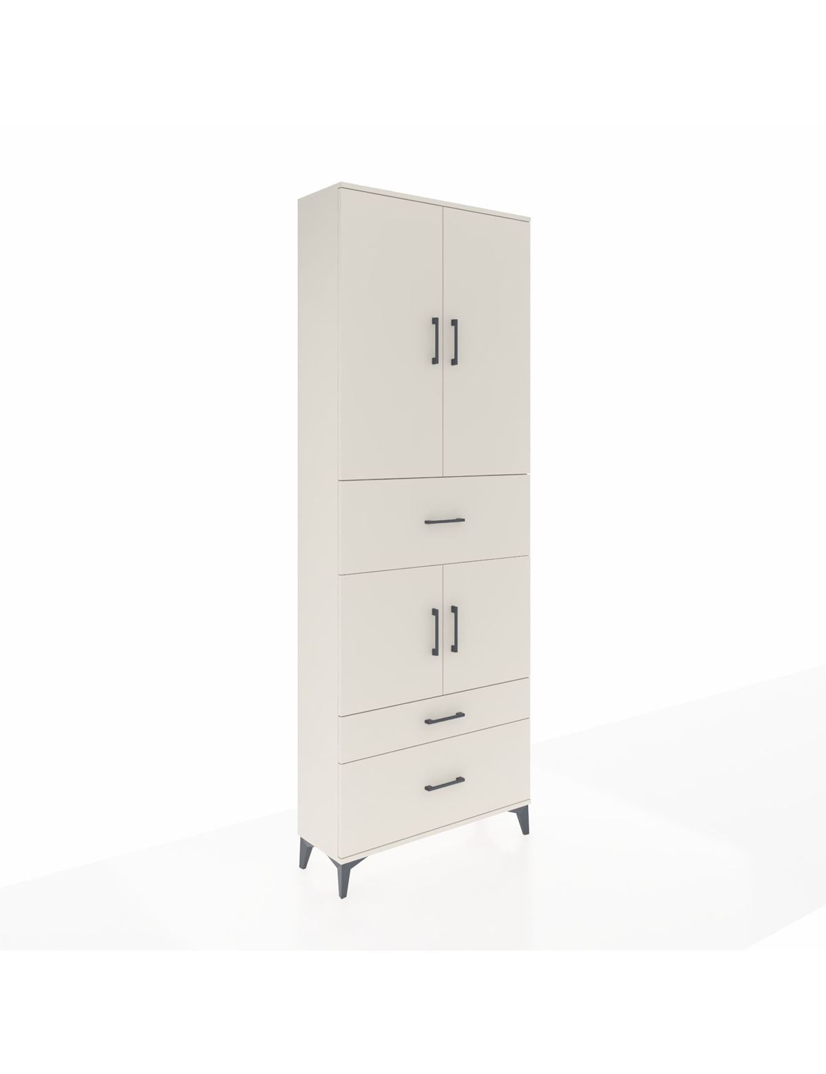 Arges Dolap 4 Raflı 3 Çekmeceli 4 Kapaklı 88x30x243 Aytaşı-Aytaşı