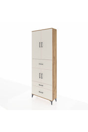 Arges Dolap 4 Raflı 3 Çekmeceli 4 Kapaklı 88x30x243 Çam-Aytaşı
