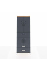 Arges Dolap 4 Raflı 3 Çekmeceli 4 Kapaklı 88x30x243