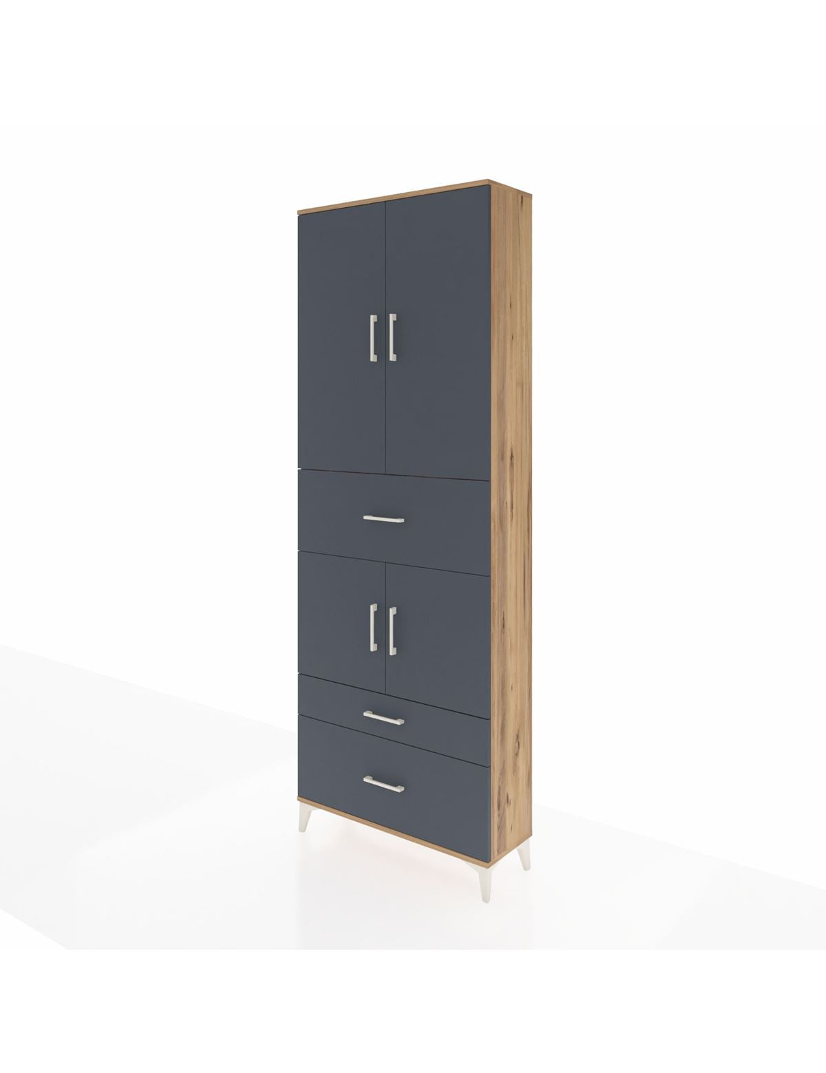 Arges Dolap 4 Raflı 3 Çekmeceli 4 Kapaklı 88x30x243 - S33M167V8A