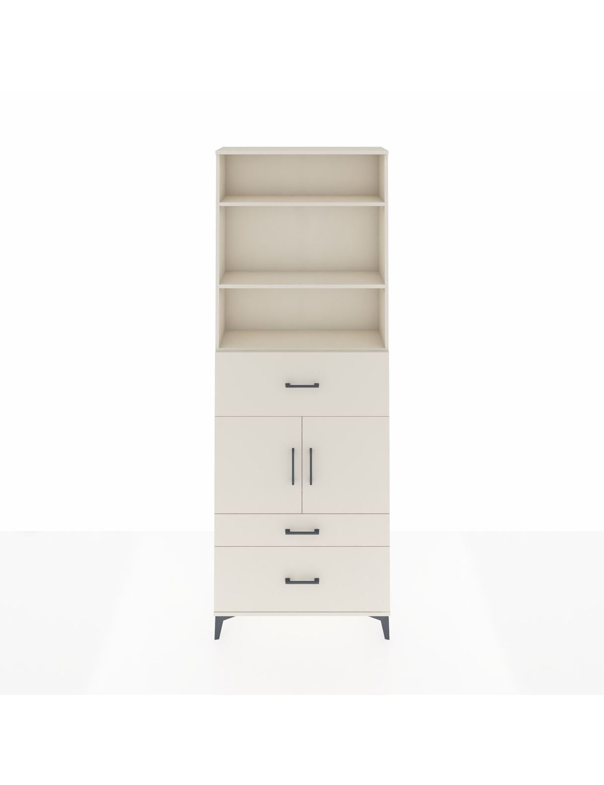 Arges Dolap 4 Raflı 3 Çekmeceli 2 Kapaklı 88x30x243 Aytaşı-Aytaşı