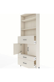 Arges Dolap 4 Raflı 3 Çekmeceli 2 Kapaklı 88x30x243 Aytaşı-Aytaşı