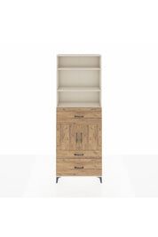 Arges Dolap 4 Raflı 3 Çekmeceli 2 Kapaklı 88x30x243 Aytaşı-Çam