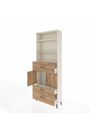 Arges Dolap 4 Raflı 3 Çekmeceli 2 Kapaklı 88x30x243 Aytaşı-Çam