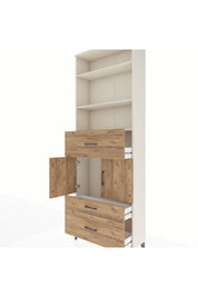 Arges Dolap 4 Raflı 3 Çekmeceli 2 Kapaklı 88x30x243 Aytaşı-Çam