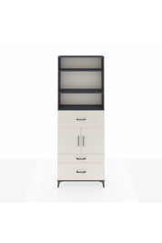 Arges Dolap 4 Raflı 3 Çekmeceli 2 Kapaklı 88x30x243 Antrasit-Aytaşı