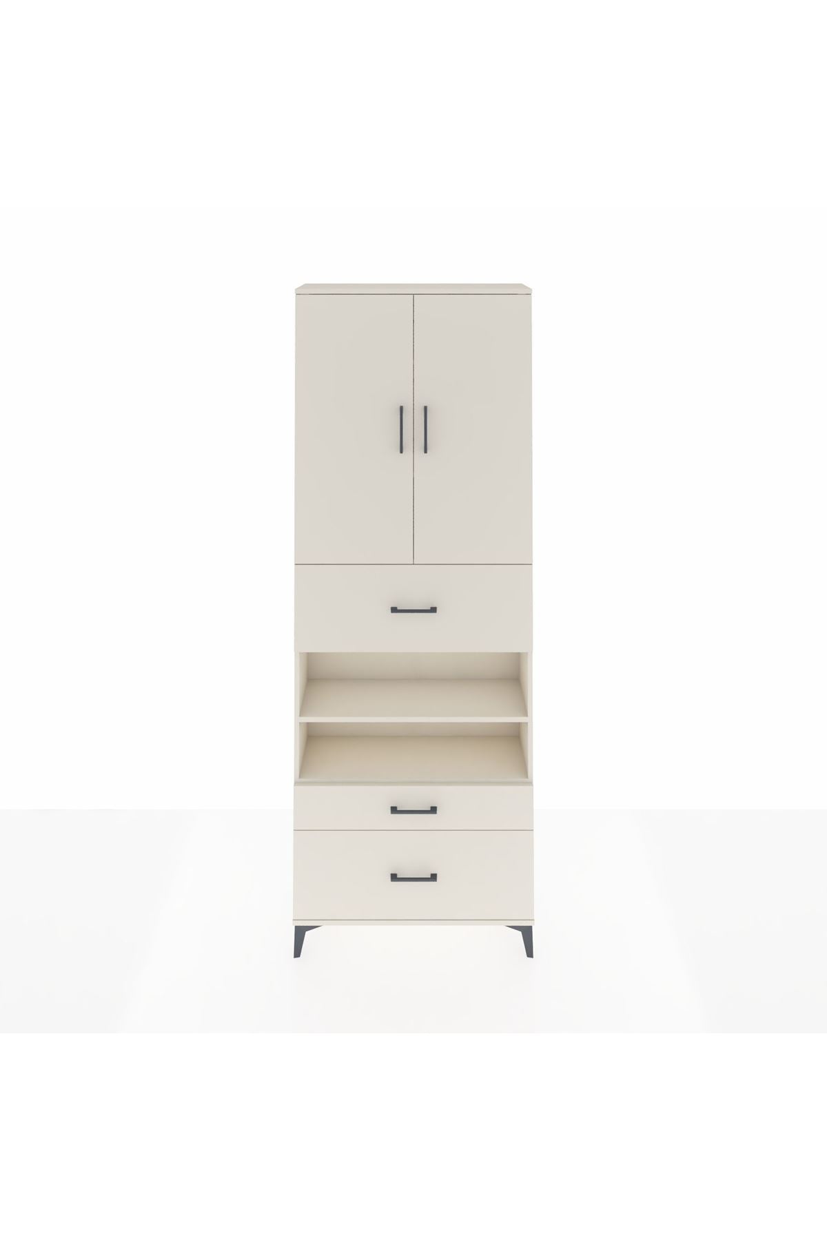 Arges Dolap 5 Raflı 3 Çekmeceli 2 Kapaklı 88x30x243 Aytaşı-Aytaşı