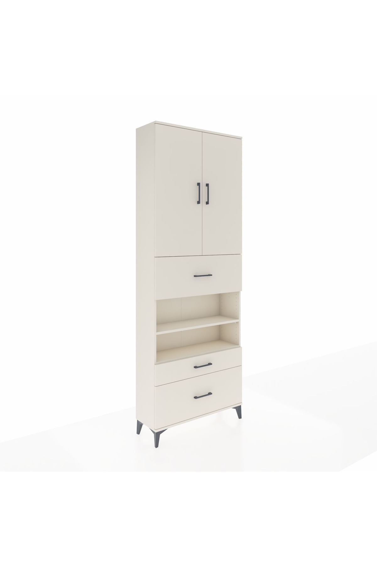 Arges Dolap 5 Raflı 3 Çekmeceli 2 Kapaklı 88x30x243 Aytaşı-Aytaşı