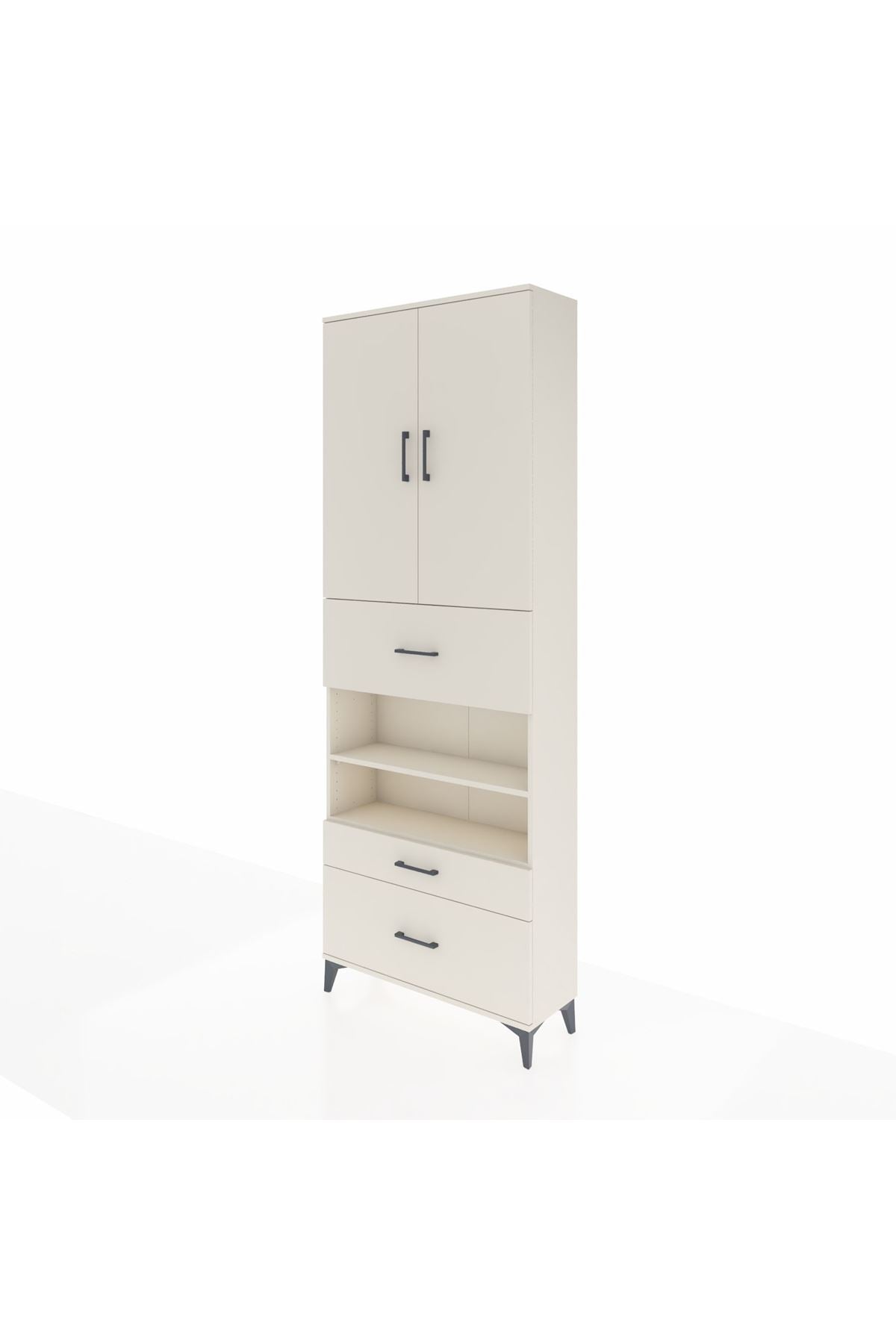 Arges Dolap 5 Raflı 3 Çekmeceli 2 Kapaklı 88x30x243 Aytaşı-Aytaşı