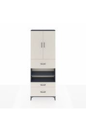 Arges Dolap 5 Raflı 3 Çekmeceli 2 Kapaklı 88x30x243 Antrasit-Aytaşı