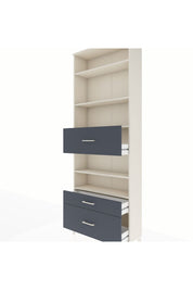 Arges Dolap 5 Raflı 3 Çekmeceli 88x30x243 Aytaşı-Antrasit