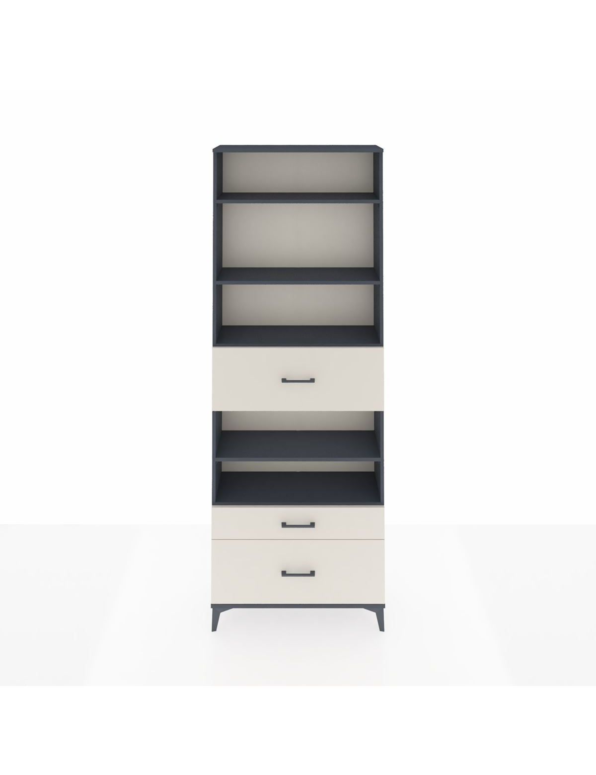 Arges Dolap 5 Raflı 3 Çekmeceli 88x30x243 Antrasit-Aytaşı