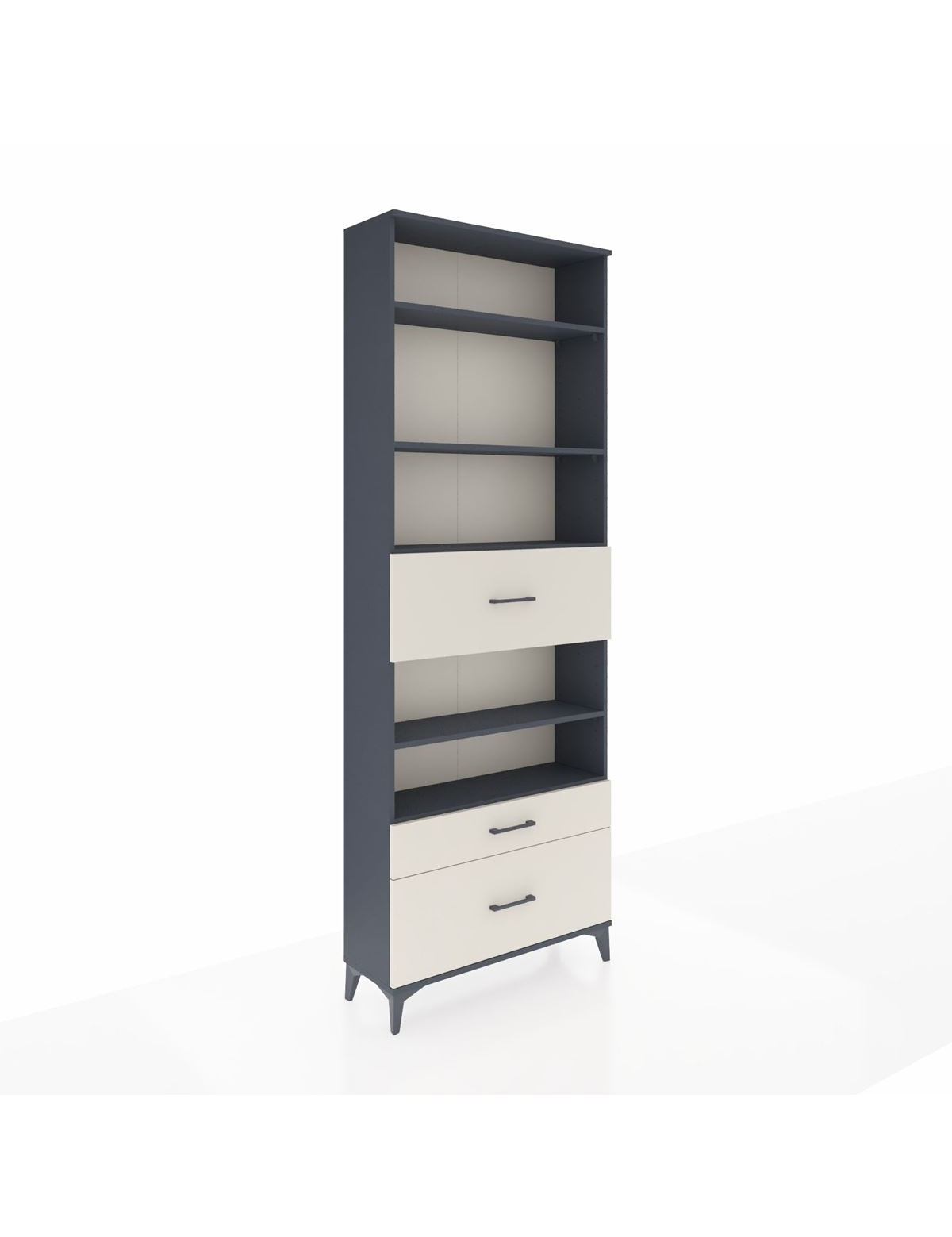 Arges Dolap 5 Raflı 3 Çekmeceli 88x30x243 Antrasit-Aytaşı