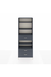 Arges Dolap 5 Raflı 3 Çekmeceli 88x30x243 Antrasit-Antrasit