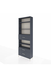 Arges Dolap 5 Raflı 3 Çekmeceli 88x30x243 Antrasit-Antrasit