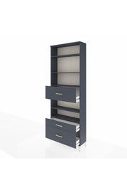 Arges Dolap 5 Raflı 3 Çekmeceli 88x30x243 Antrasit-Antrasit