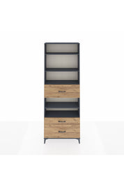 Arges Dolap 5 Raflı 3 Çekmeceli 88x30x243 Antrasit-Çam